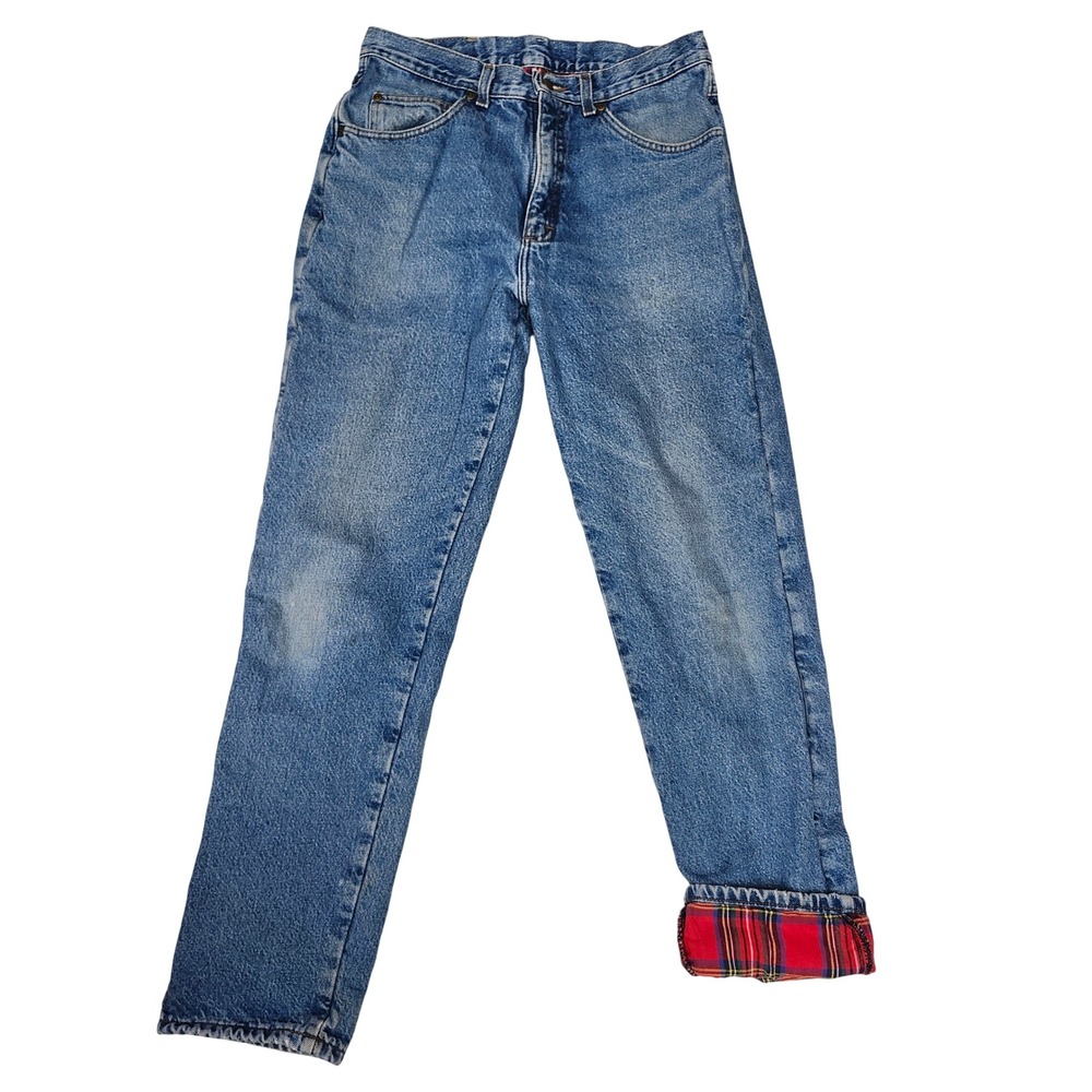 Vintage LL Bean Flannel Lined High Waist Jeans Outdoors‎ Workwear Heritage 30x32